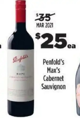 Liquorland Penfold's Max's Cabernet Sauvignon offer