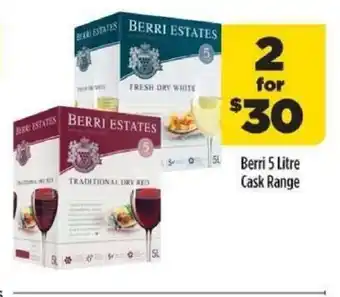 Liquorland Berri 5 Litre Cask Range offer