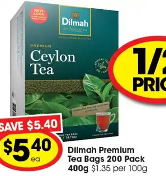 Ritchies Dilmah Premium Tea Bags 200 PAck offer