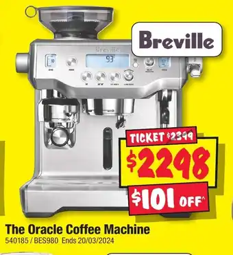 JB Hi-Fi The Oracle Coffee Machine offer