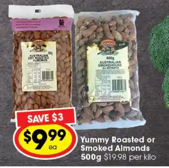 Ritchies Yummy Roasted or Smoked Almonds 500g offer