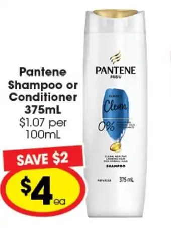 Pantene Shampoo or Conditioner 375ml