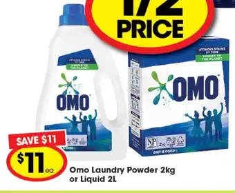 Ritchies OMO Laundry Powder 2kg or Liquid 2L offer