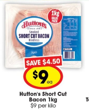 Ritchies Hutton's Short Cut Bacon 1kg offer