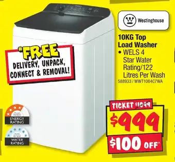 JB Hi-Fi 10KG Top Load Washer offer