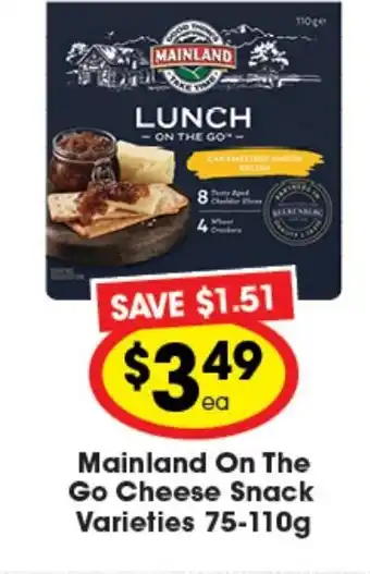 Ritchies Mainland On The Go Cheese Snack Varieties 75-110g offer