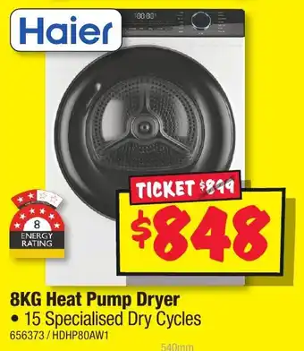 JB Hi-Fi 8KG Heat Pump Dryer offer