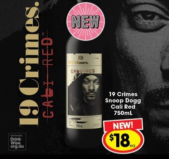 Ritchies 19 Crimes Snoop Dogg Cali Red 750ml offer