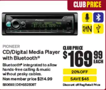 SuperCheap Auto CD/Digital Media Player with Bluetooth offer