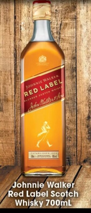 Ritchies Johnnie Walker Red Label Scotch Whisky 700ml offer