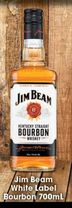 Ritchies Jim Beam White Label Bourbon 700ml offer