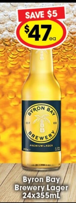 Byron Bay Brewery Lager 24x355ml