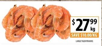 Supabarn Large Tiger Prawns offer