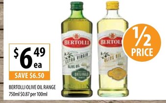 Supabarn Bertolli Olive Oil Range 750ml offer