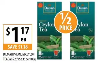Dilmah Premium Ceylon Teabags 25's