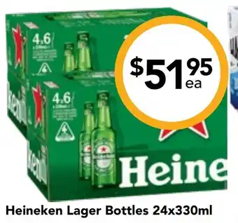 Drakes Heineken Lager Bottles 24x330ml offer