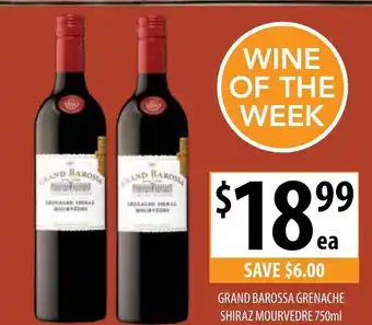 Supabarn Grand Barossa Grenache Shiraz Mourverde 750ml offer