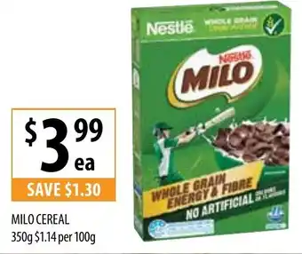 Supabarn Milo Cereal 350g offer