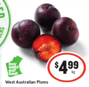 IGA West Australian Plums offer