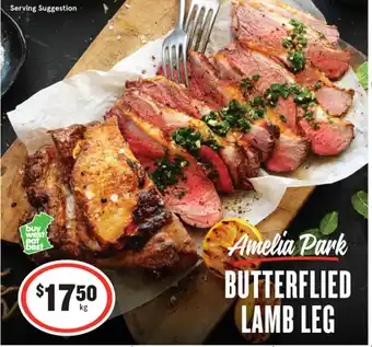 IGA BUTTERFLIED LAMB LEG offer