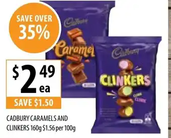 Supabarn Cadbury Caramels and Clinkers 160g offer