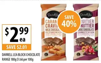 Supabarn Darrell Lea Block Chocolate 180g offer