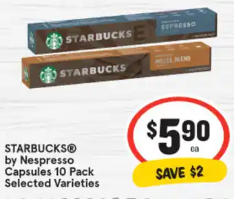 IGA STARBUCKS by Nespresso Capsules 10 Pack offer