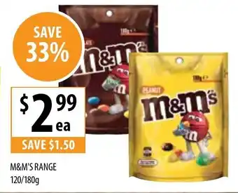 Supabarn M&M's 120/180g offer