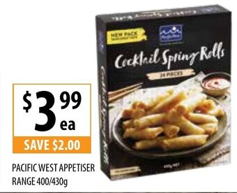Supabarn Pacific West Appetiser Range 400/430g offer