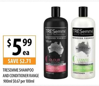 Supabarn Tresemme Shampoo and Conditioner Range 900ml offer