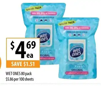 Supabarn Wet One 80 Pack offer