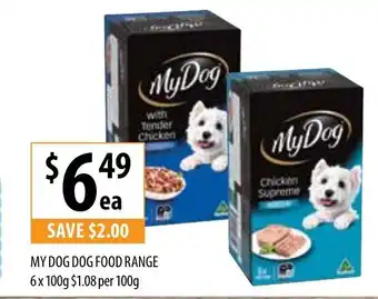 Supabarn My Dog Dog Food Range 6x100g offer