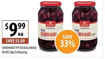 Sandhurst Pitted Kalamata Olives 2kg