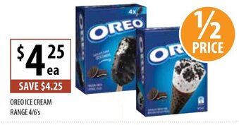 Supabarn Oreo Ice Cream Range 4/6's offer