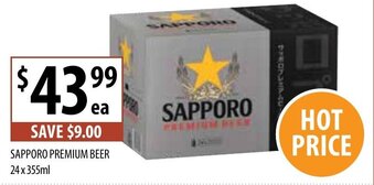 Supabarn Sapporo Premium Beer 24x355ml offer