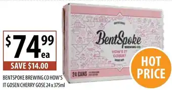 Bentspoke Brewing Co How's It Gosen Cherry Gose 24x375ml