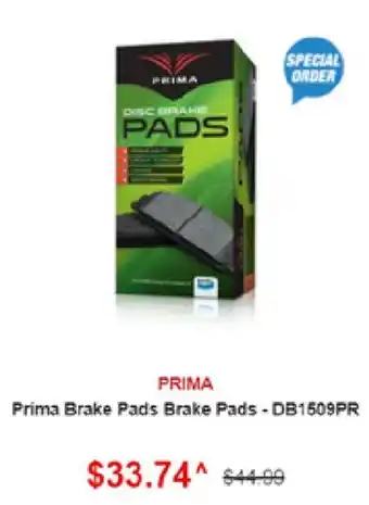 Prima Brake Pads Brake Pads-DB1609PR