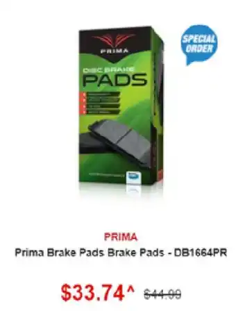 SuperCheap Auto Prima Brake Pads Brake Pads-DB1664PR offer