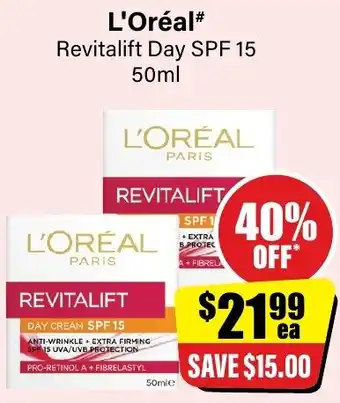 L'Oréal Revitalift Day SPF 15 50ml