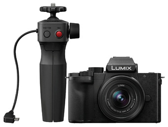 Panasonic lumix g100v mirrorless camera + 12-32mm lens kit + tripod grip