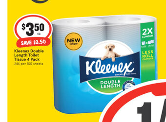 IGA Kleenex Double Length Toilet Tissue 4 Pack offer