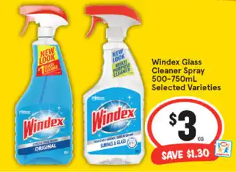 IGA Windex Glass Cleaner Spray 500-750ml offer