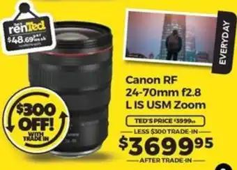 Teds Cameras Canon RF 24-70mm f2.8 L IS USM Zoom offer