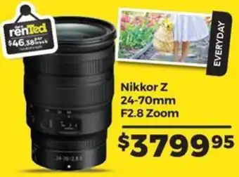 Teds Cameras Nikkor Z 24-70mm F2.8 Zoom offer