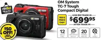 Teds Cameras OM System TG-7 Tough Compact Digital offer