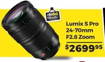 Teds Cameras Lumix S Pro 24-70mm F2.8 Zoom offer