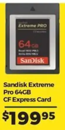 Teds Cameras Sandisk Extreme Pro 64GB CF Express Card offer