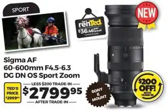 Sigma AF 60-600mm F4.5-6.3 DG DN OS Sport Zoom