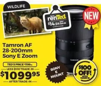 Teds Cameras Tamron AF 28-200mm Sony E Zoom offer