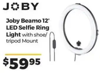 Teds Cameras Joby Beamo 12' LED Selfie Ring Light with shoe/ tripod Mount offer